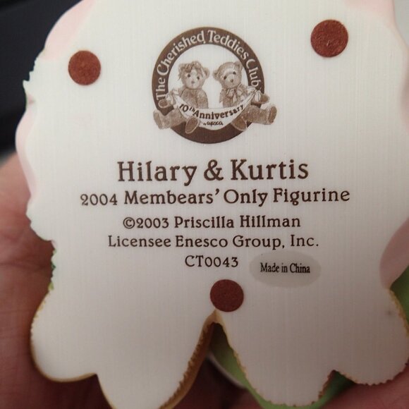 Cherished Teddies Hilary and Kurtis 2004 Membears Only Figurine - Picture 2 of 8